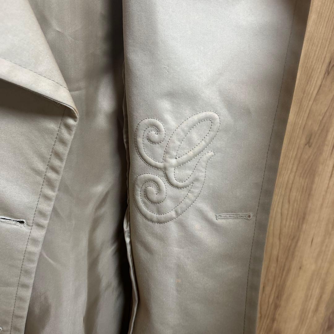 グッチGUCCI トレンチコート　全体的に黄ばみあり