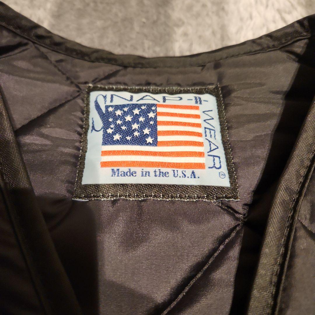 スナップンウェア ベスト　黒　アメリカ製