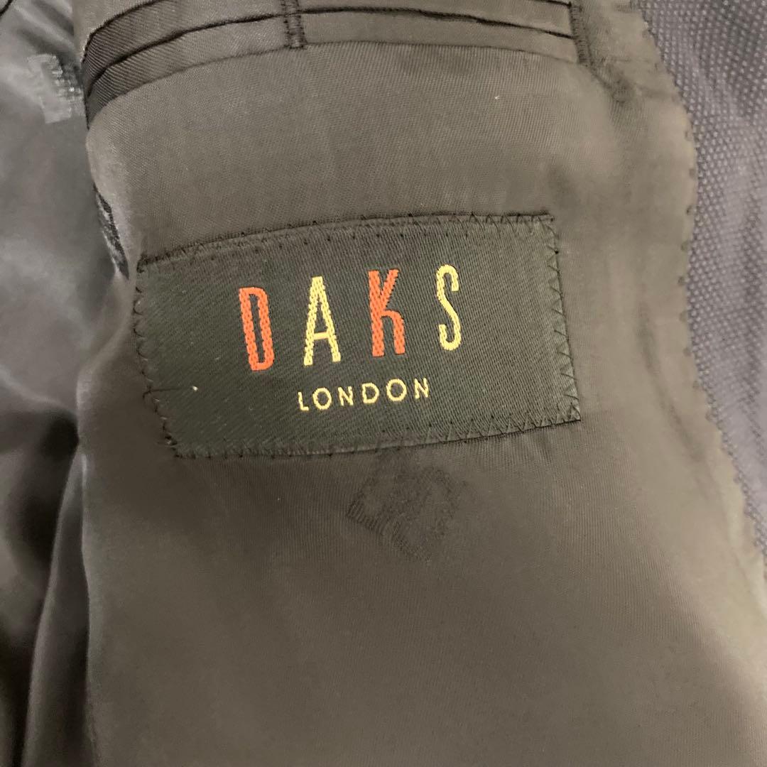 DAKS ダックス　テーラードジャケット　シルク混　ネイビー　サイズAB6