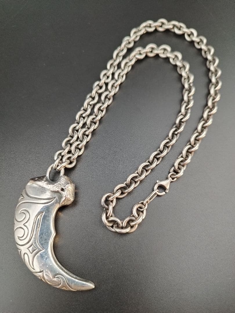 ベアクローネックレス アイヌ トライバル silver925 極太重厚 シルバー