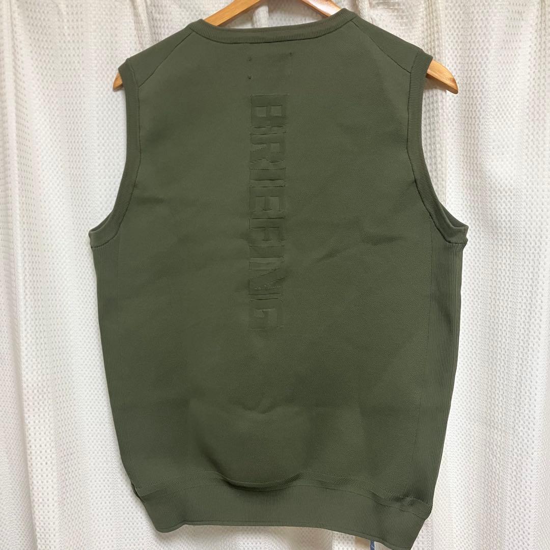 値下【美品！】BRIEFING Vネックベスト Lサイズ オリーブ