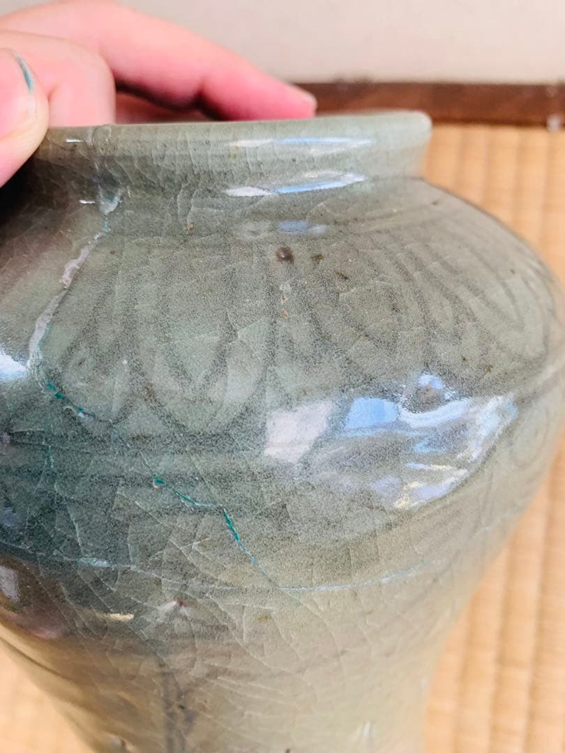中国明時代竜泉窯壺