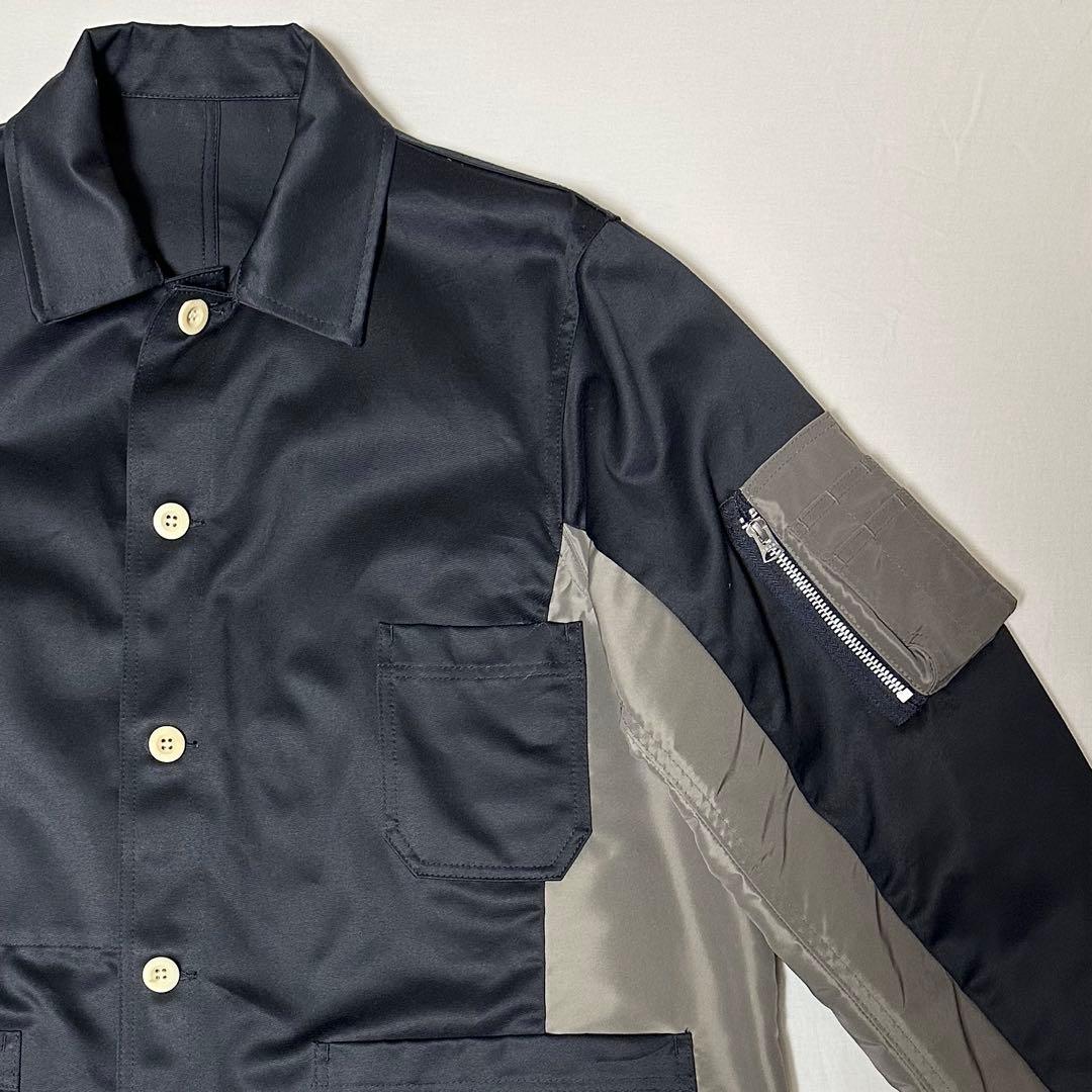 sacai 24SS ナイロンツイル ジャケット ブルゾン カバーオール デニム