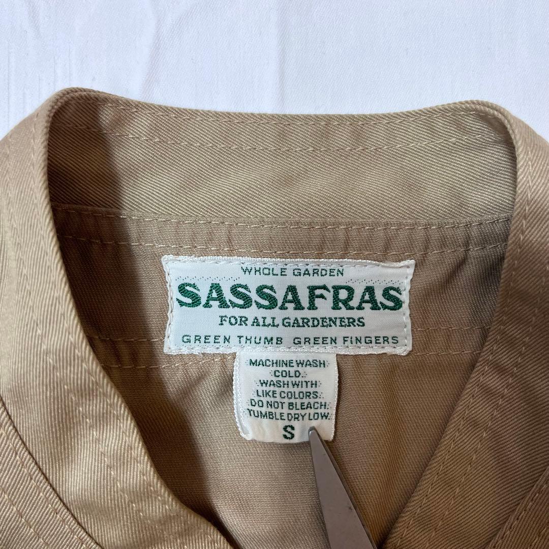 SASSAFRAS ササフラス チノ素材 ワークベスト ガーデニングベスト S