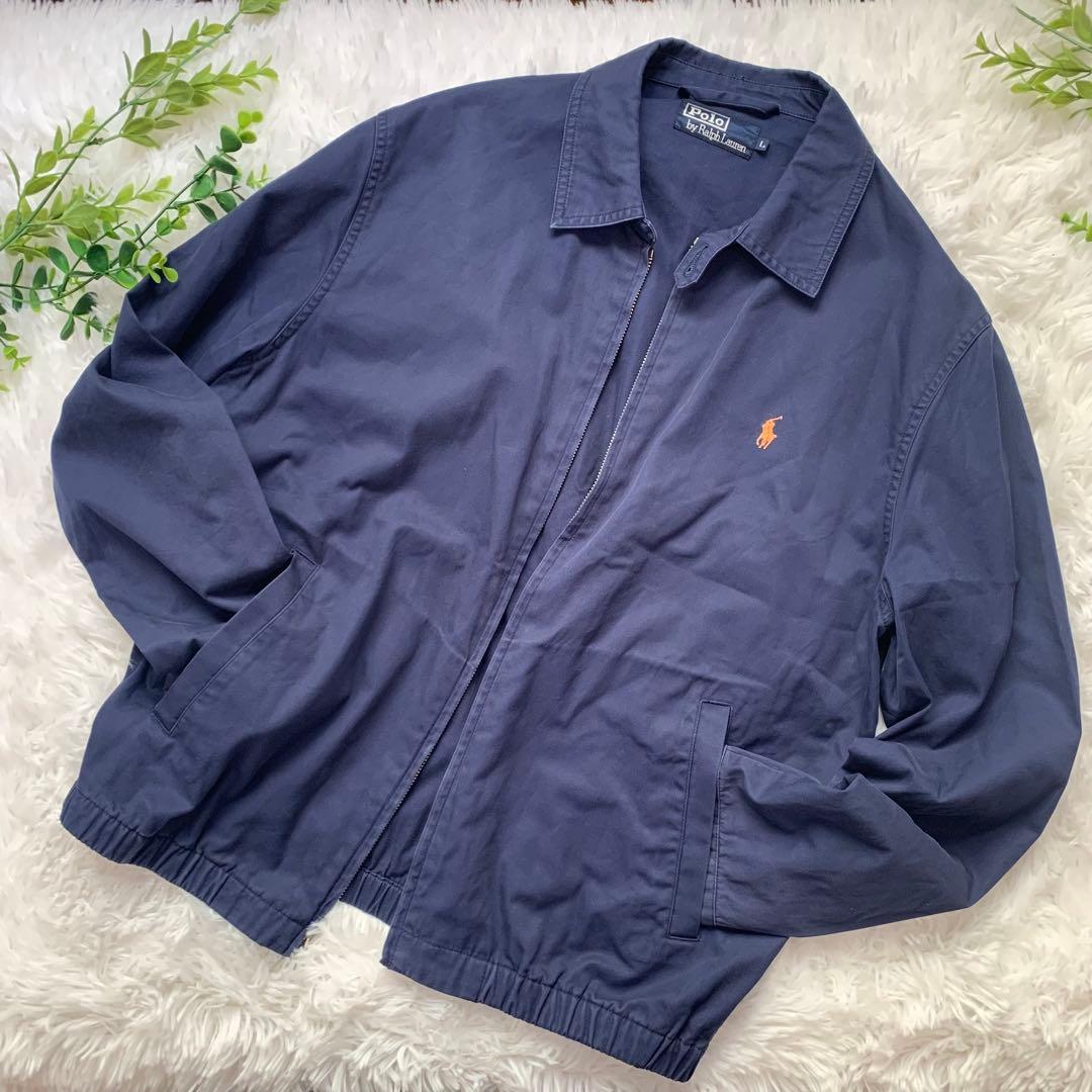 ポロラルフローレン　スイングトップジャケット　ネイビー　ジャケット　L