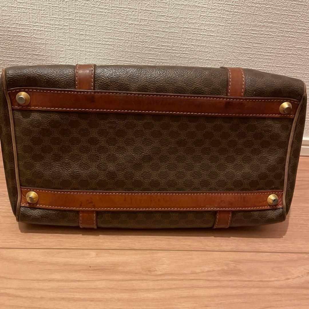 CELINE セリーヌ ブラウン ハニカムパターン ボストンバッグ
