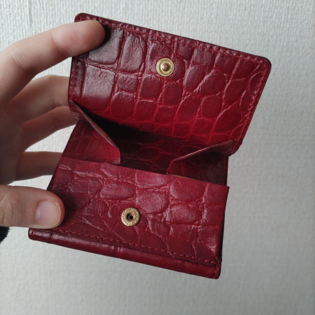 【️EMINA】IL BISONTE レザー 二つ折り財布 レッド