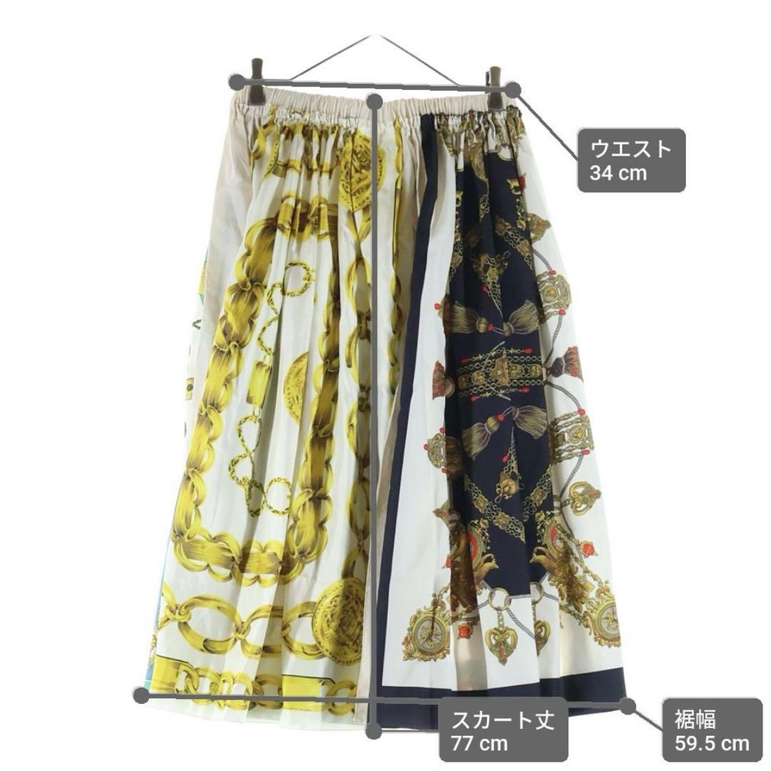 tao コムデギャルソン　フレアスカート スカーフ柄プリント