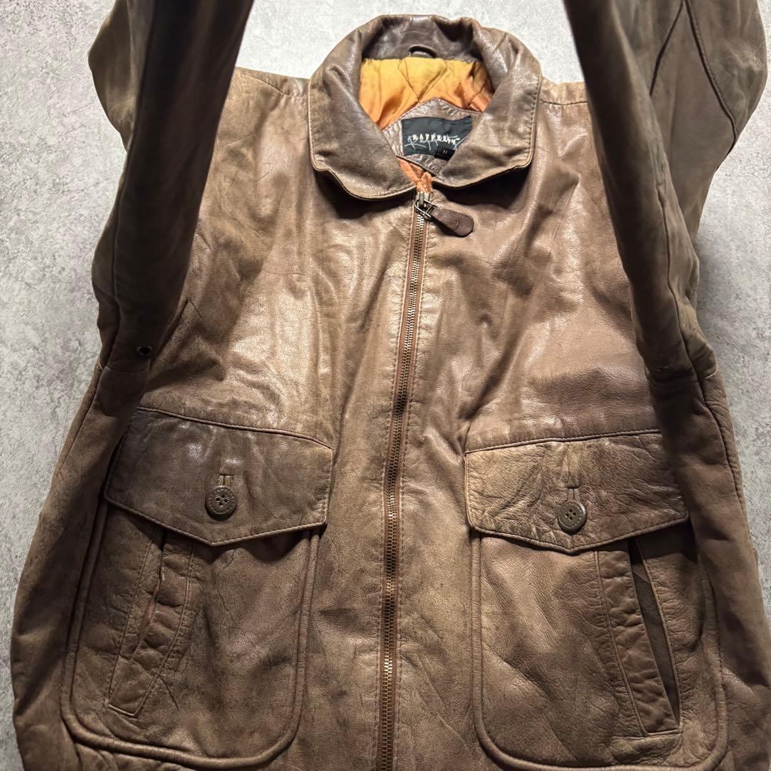 【90s vintage】A-2 leather flight jkt 短丈　M