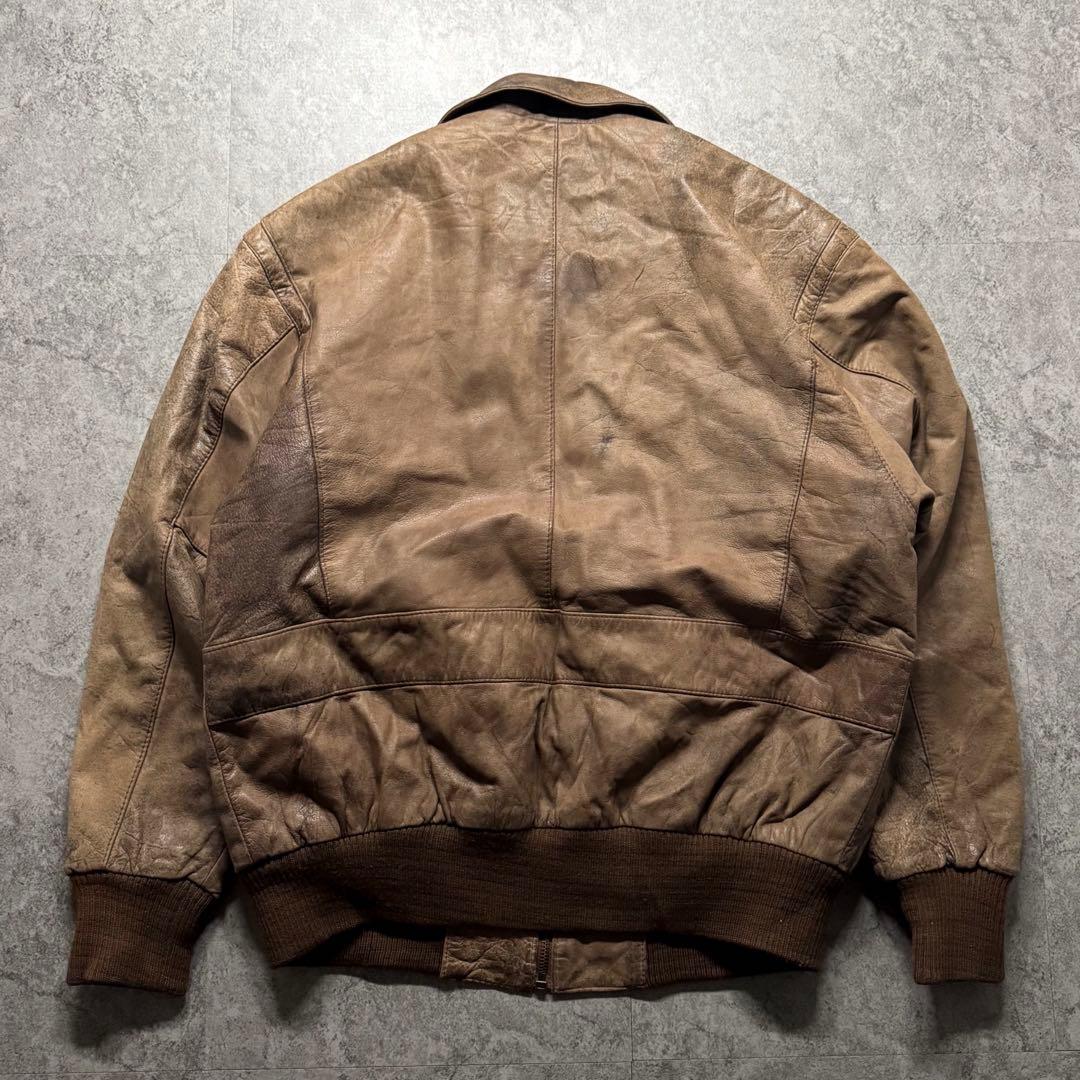 【90s vintage】A-2 leather flight jkt 短丈　M