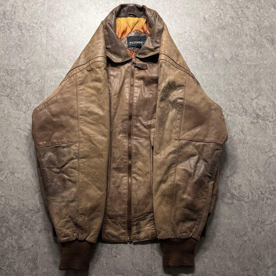 【90s vintage】A-2 leather flight jkt 短丈　M