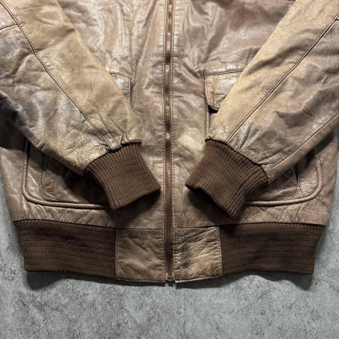 【90s vintage】A-2 leather flight jkt 短丈　M
