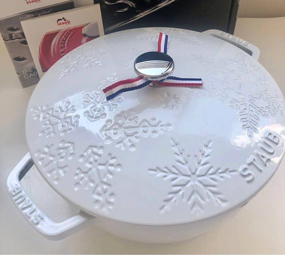 こたそら【新品】ストウブ スノークリスタル ホワイト 24cm