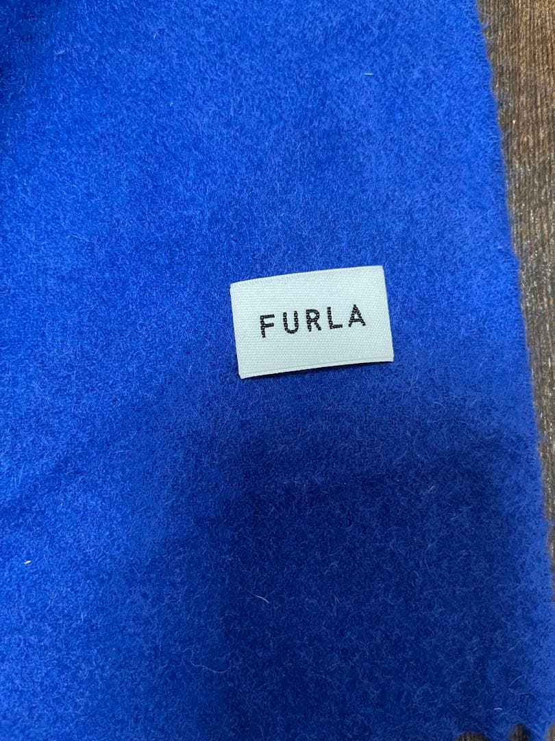 未使用　フルラ　FURULA カシミヤストール　大判マフラーストール　ブルー