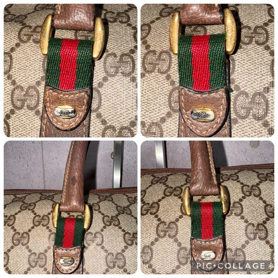 GUCCI オールドグッチ ミニボストンバッグ シェリーライン GGスプリーム