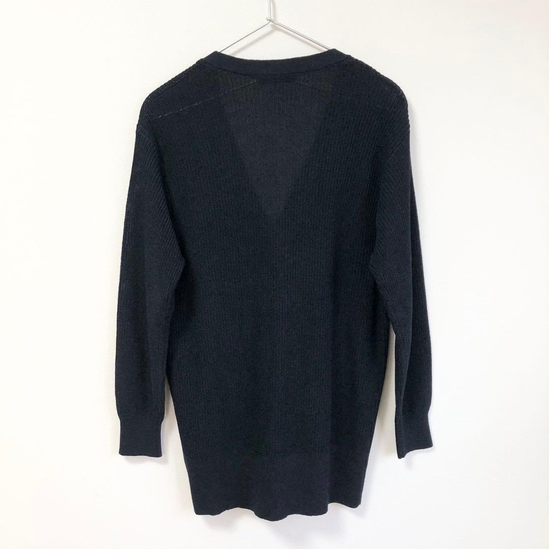 美品 LOUNIE ルーニィ ビジュー付きカーディガン F ネイビー