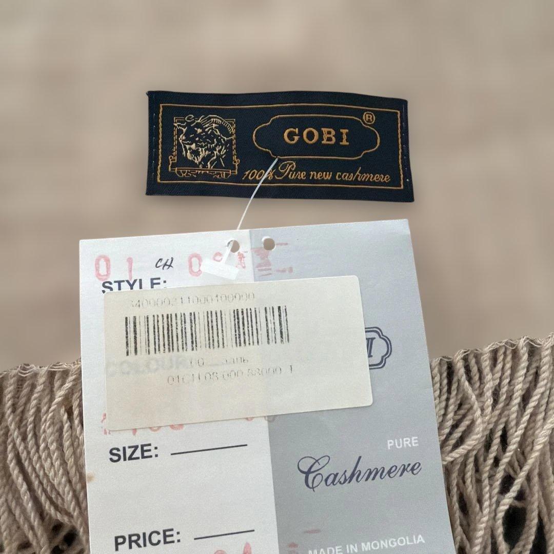 GOBI 100%カシミヤ ストール ベージュ