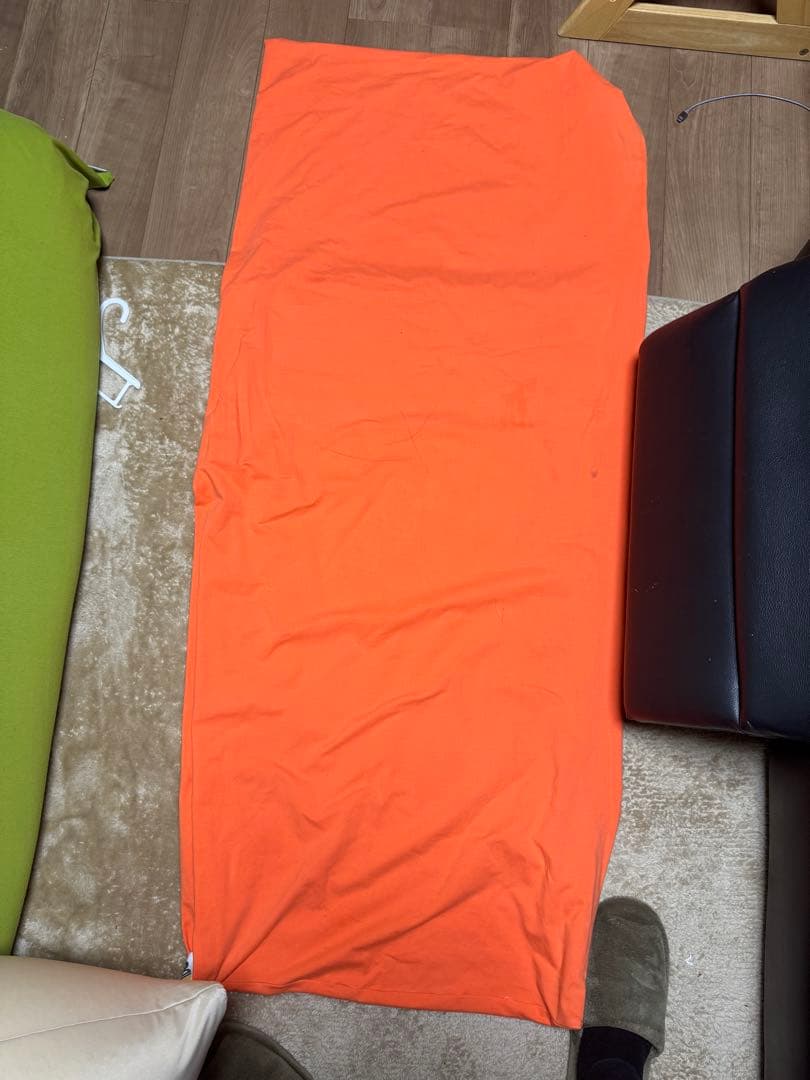 (正規品・洗濯済み)Yogibo Max キャロットオレンジ　カバー使用期間半年