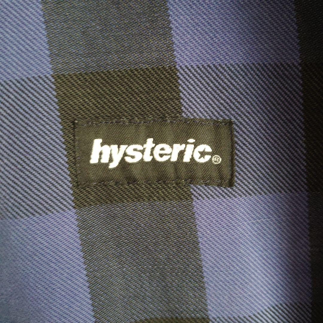 hysteric フード付きモッズコート 黒と紫のチェック柄