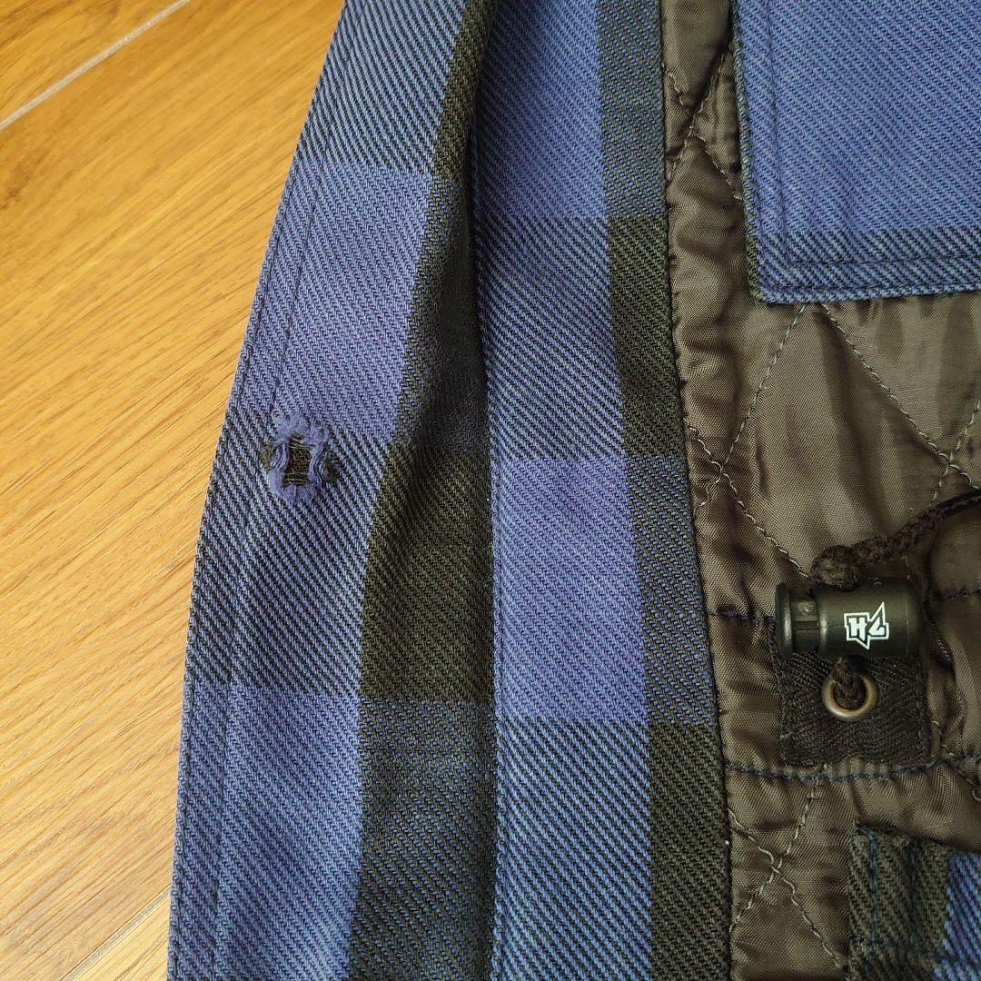hysteric フード付きモッズコート 黒と紫のチェック柄