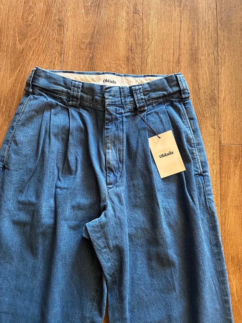 W24新品未使用タグ付！Oblada Officers Denim タックデニム