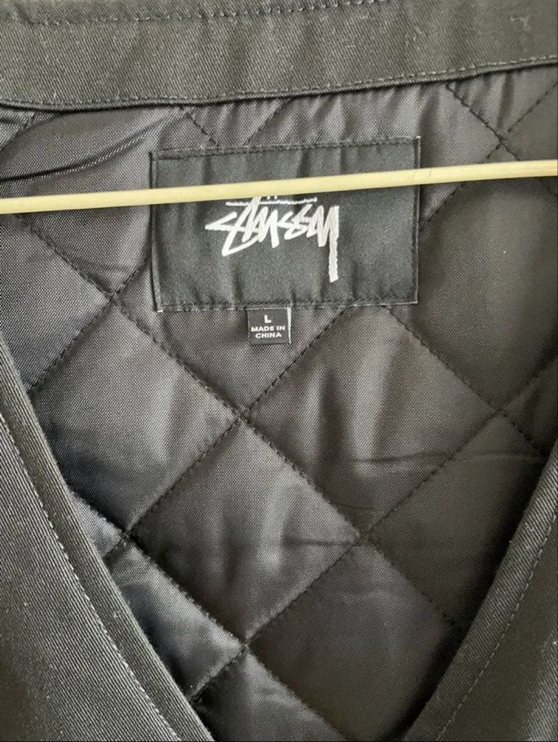 Stussy ブラック ベスト Lサイズ　ステューシー