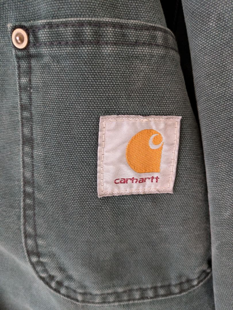 90s USA Carhartt カーハート　青緑