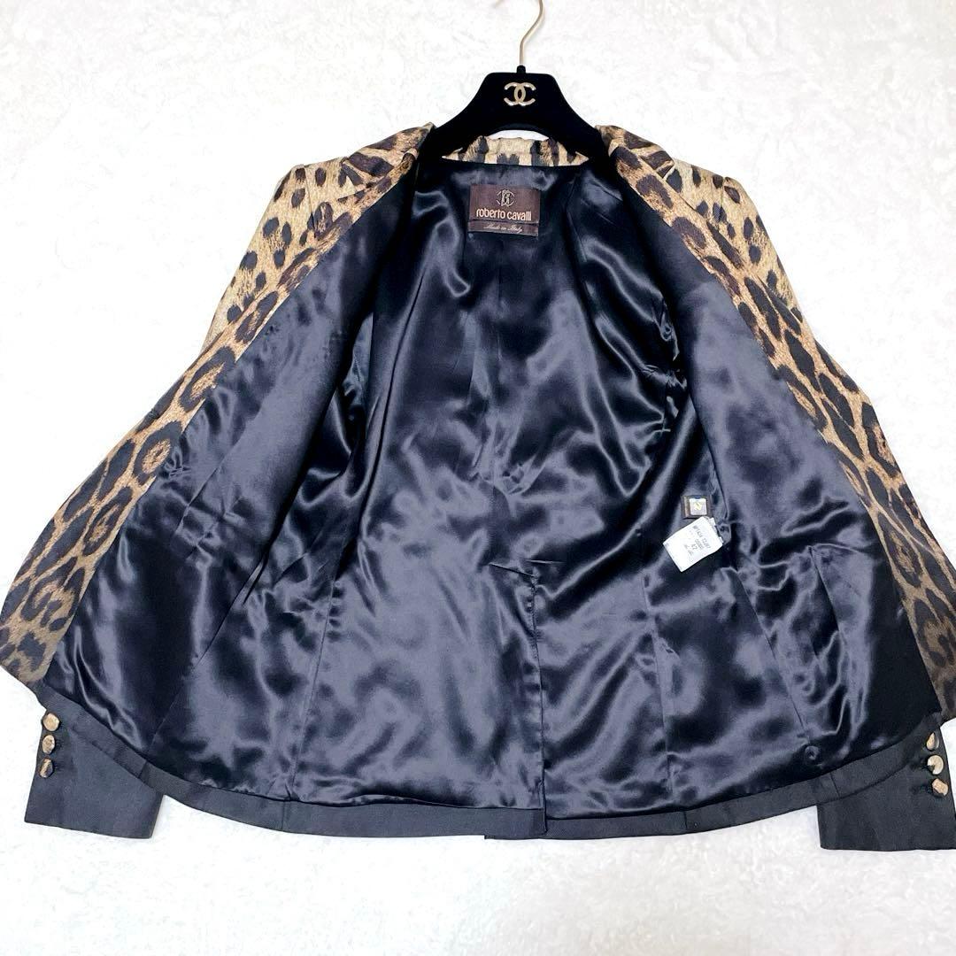 【美品】Roberto Cavalli テーラード ブレザー　シルク100%
