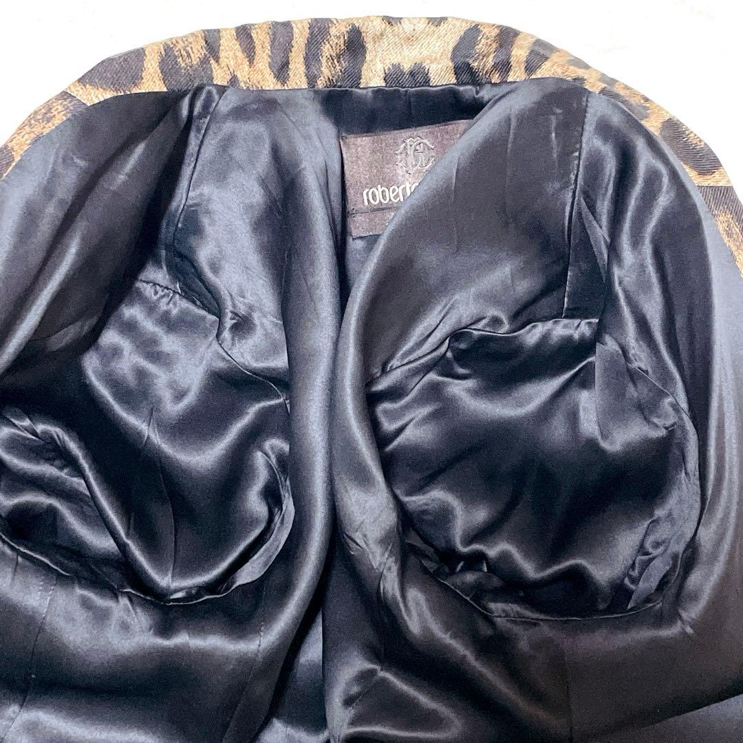【美品】Roberto Cavalli テーラード ブレザー　シルク100%