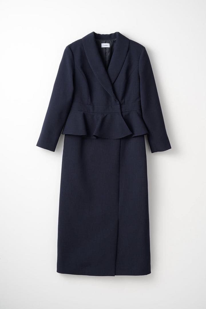 新品Audire Cheer up peplum dress Navy M