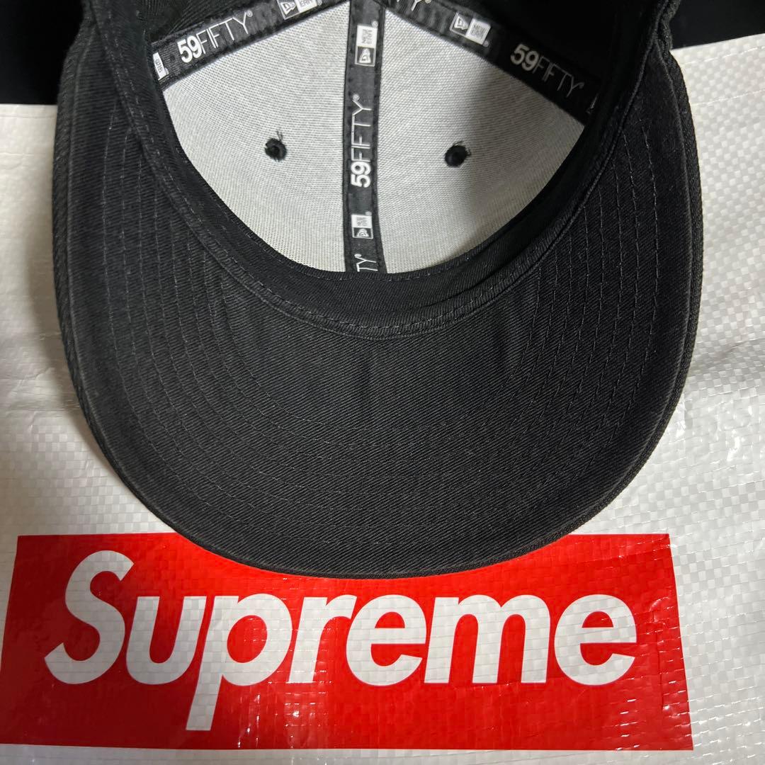 最終値下　正規品　supreme✖️NEW ERA コラボキャップ　ブラック