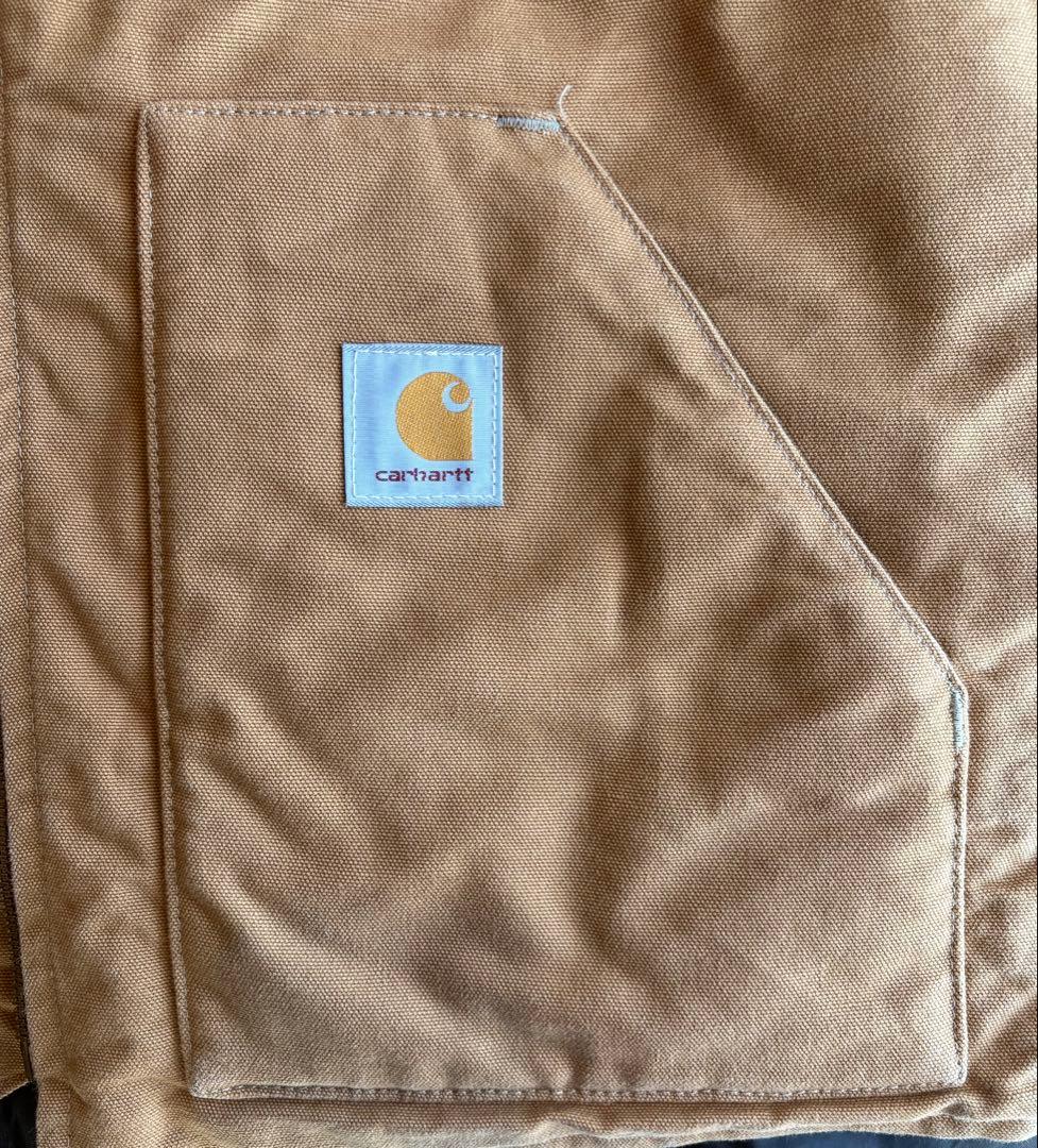 【星タグ】【80s90s】USA製 carhartt ダックベスト 腰ゴム XL