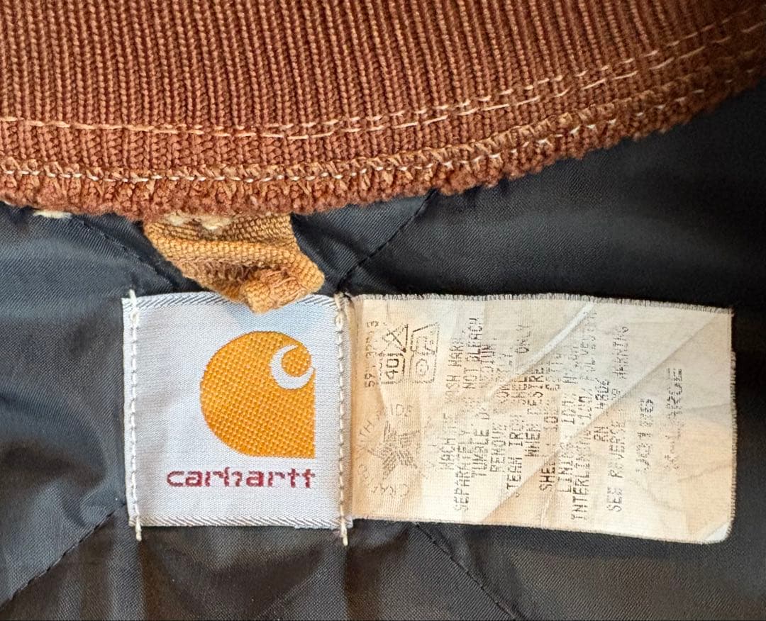 【星タグ】【80s90s】USA製 carhartt ダックベスト 腰ゴム XL