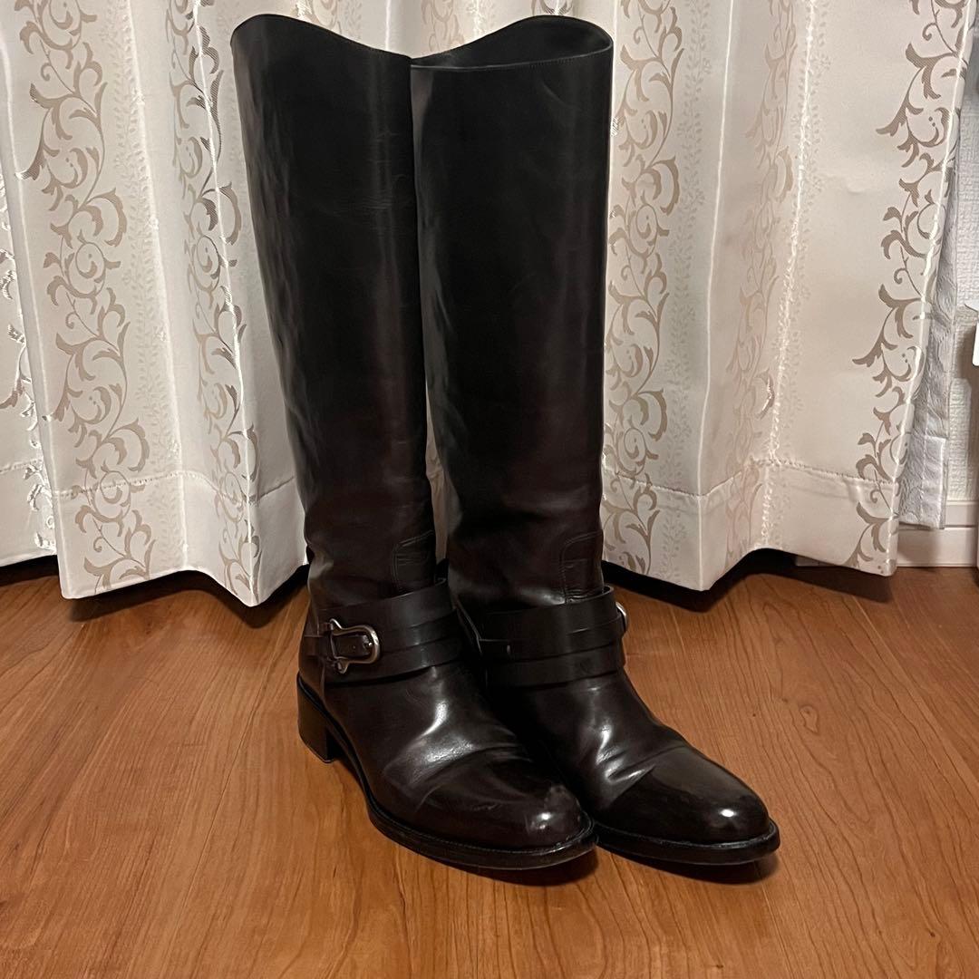 37 SARTORE ロングブーツ　ダークブラウン　レザー　サルトル　24