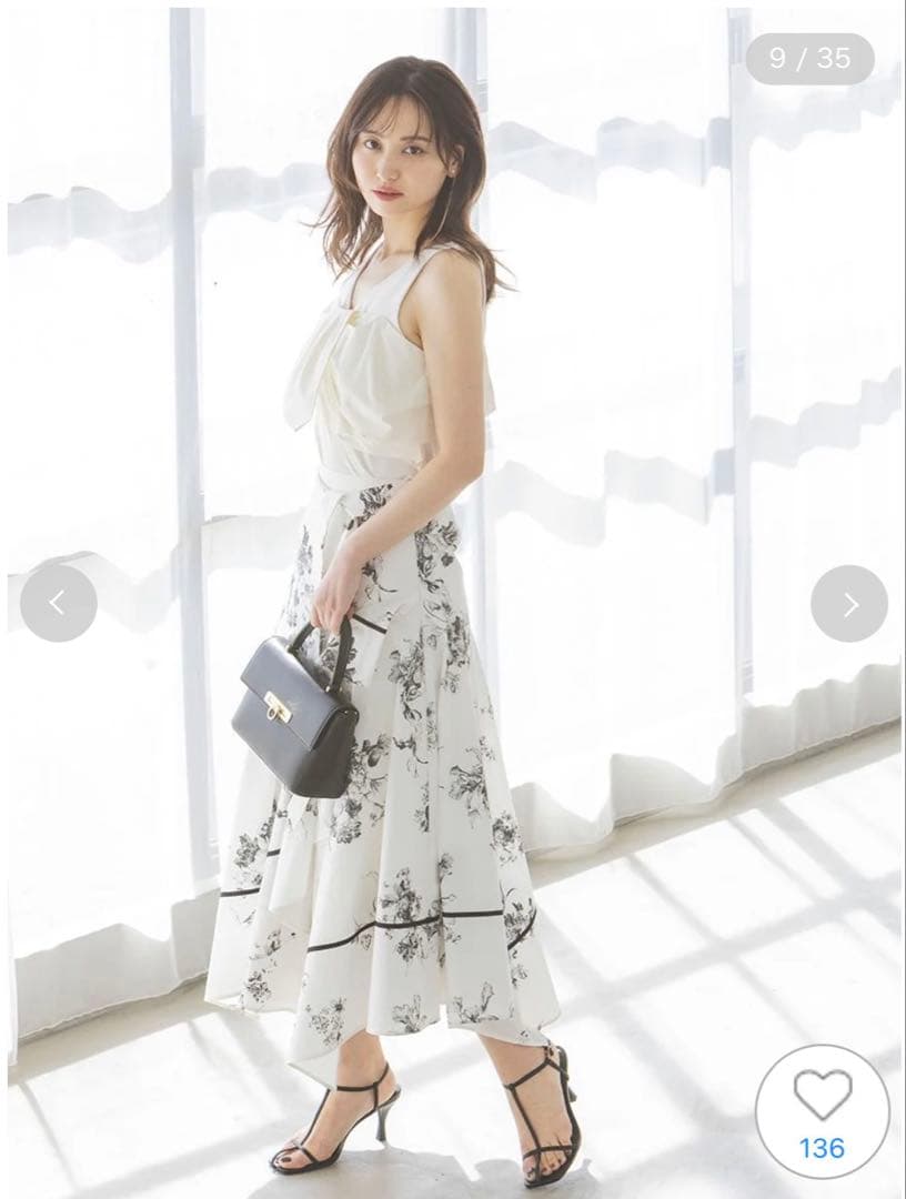 【即完売✨】ハンカチヘムスカート(FLOWER 0サイズ)