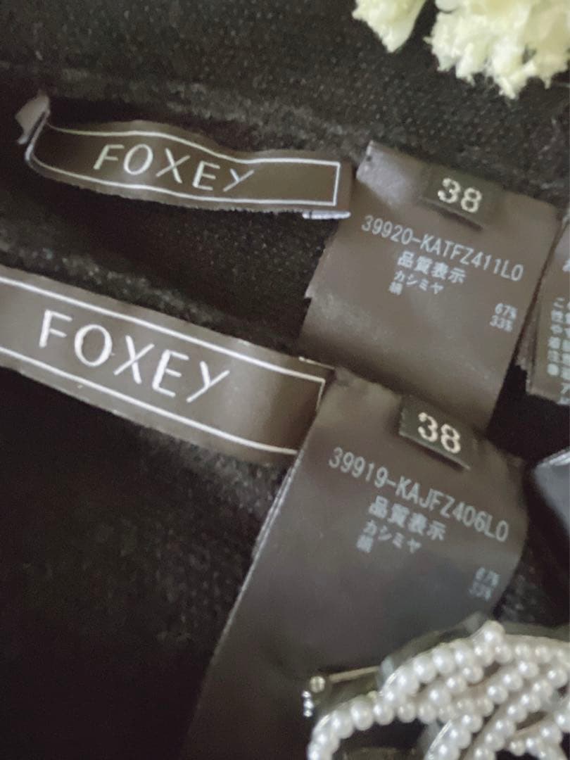 極美品！FOXEYカシミア絹アンサンブル 38 Rene foxeyフォクシー