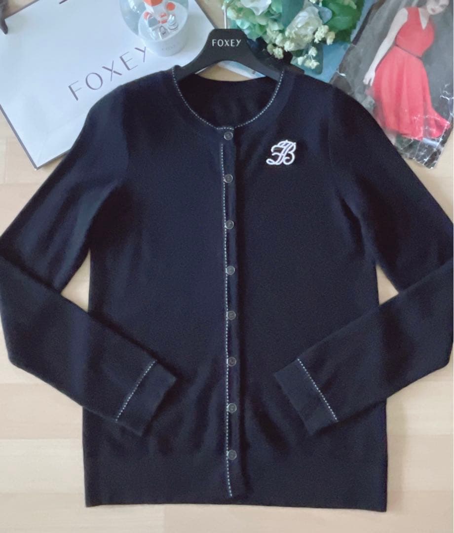極美品！FOXEYカシミア絹アンサンブル 38 Rene foxeyフォクシー