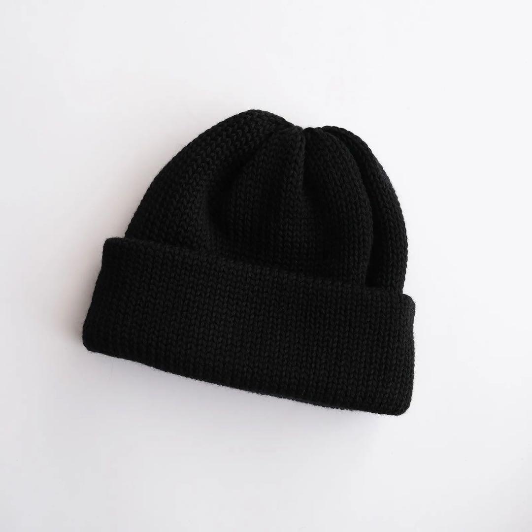 美品 COMESANDGOES カムズアンドゴーズ ニットキャップ　黒 25AW