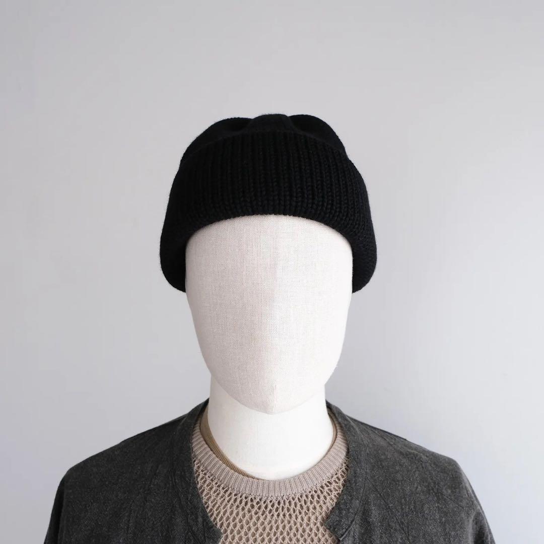 美品 COMESANDGOES カムズアンドゴーズ ニットキャップ　黒 25AW