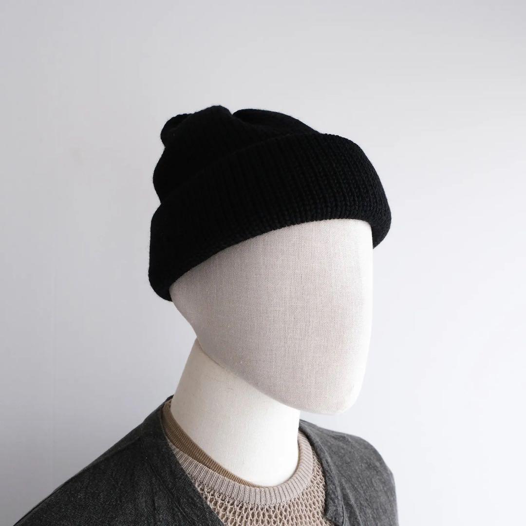 美品 COMESANDGOES カムズアンドゴーズ ニットキャップ　黒 25AW