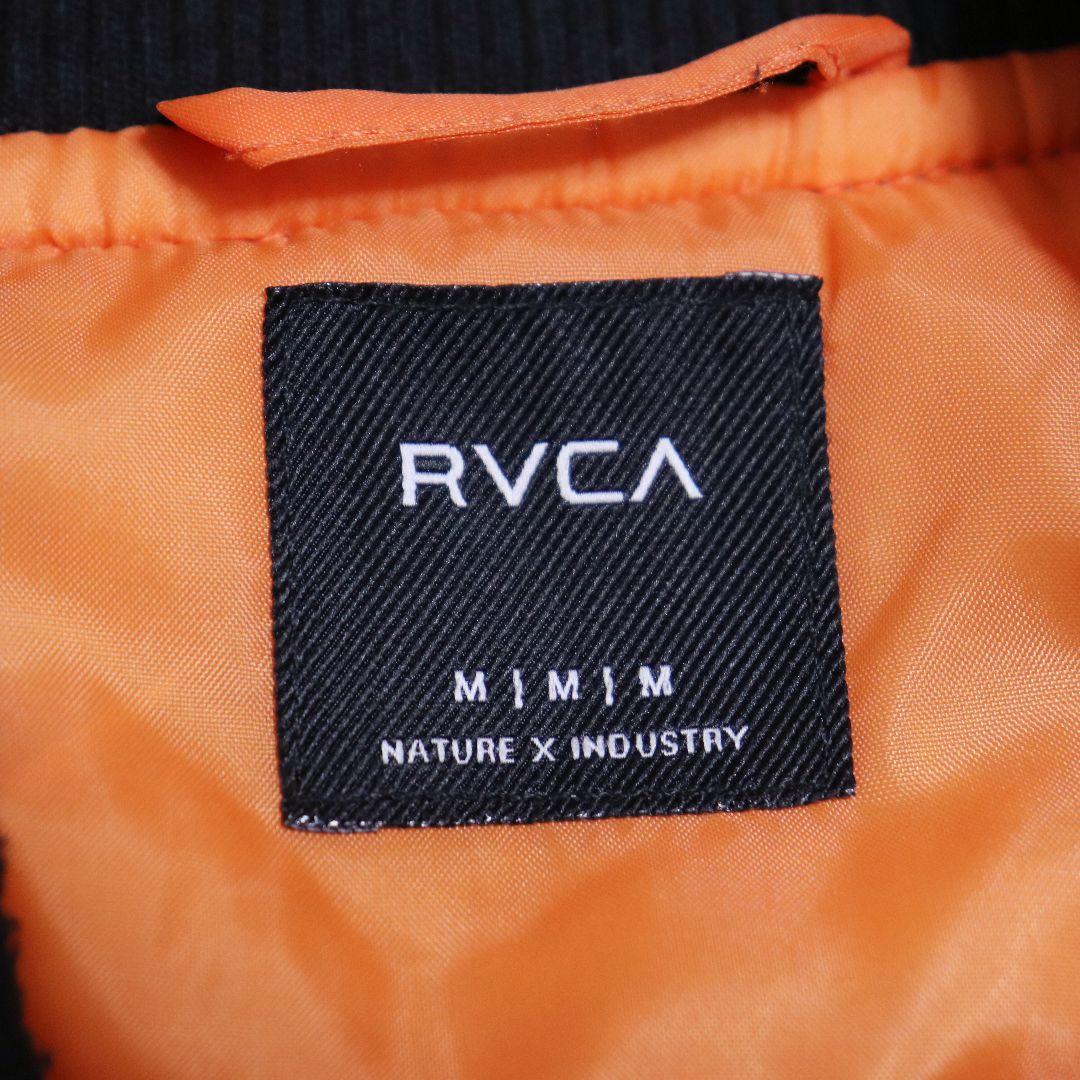 【ネギマ様】RVCA バックデカ刺繍 薔薇刺繍 中綿 MA-1 ジャケット M