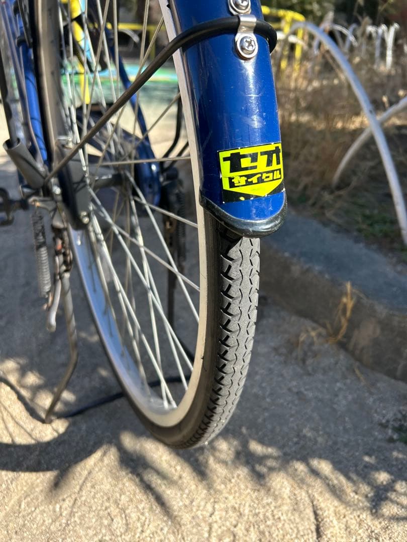 東京都直接引き取り　青色シティサイクル 前カゴ付き