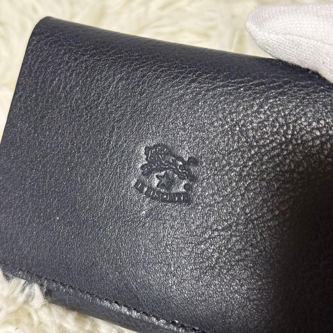 未使用✨IL BISONTE イルビゾンテ レザー　三つ折り財布　ネイビー