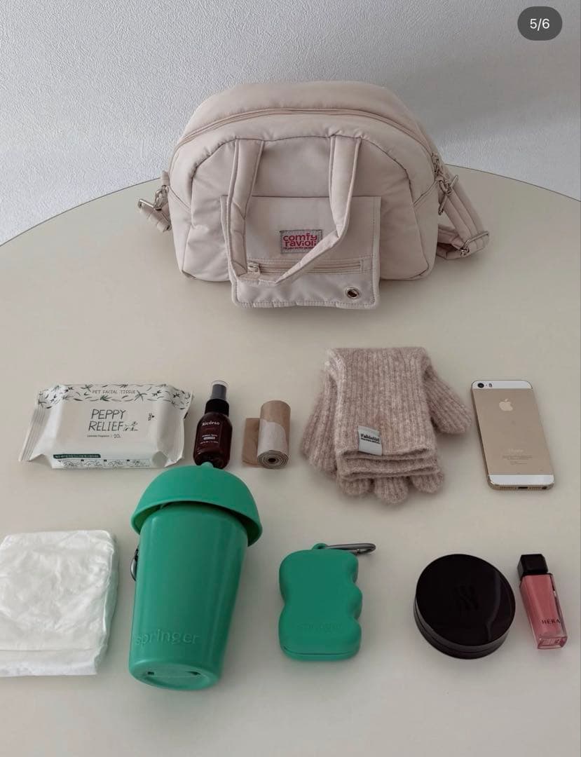 【週末お値下げ】comfy ravioli ペットキャリーバッグ ブルー 新品