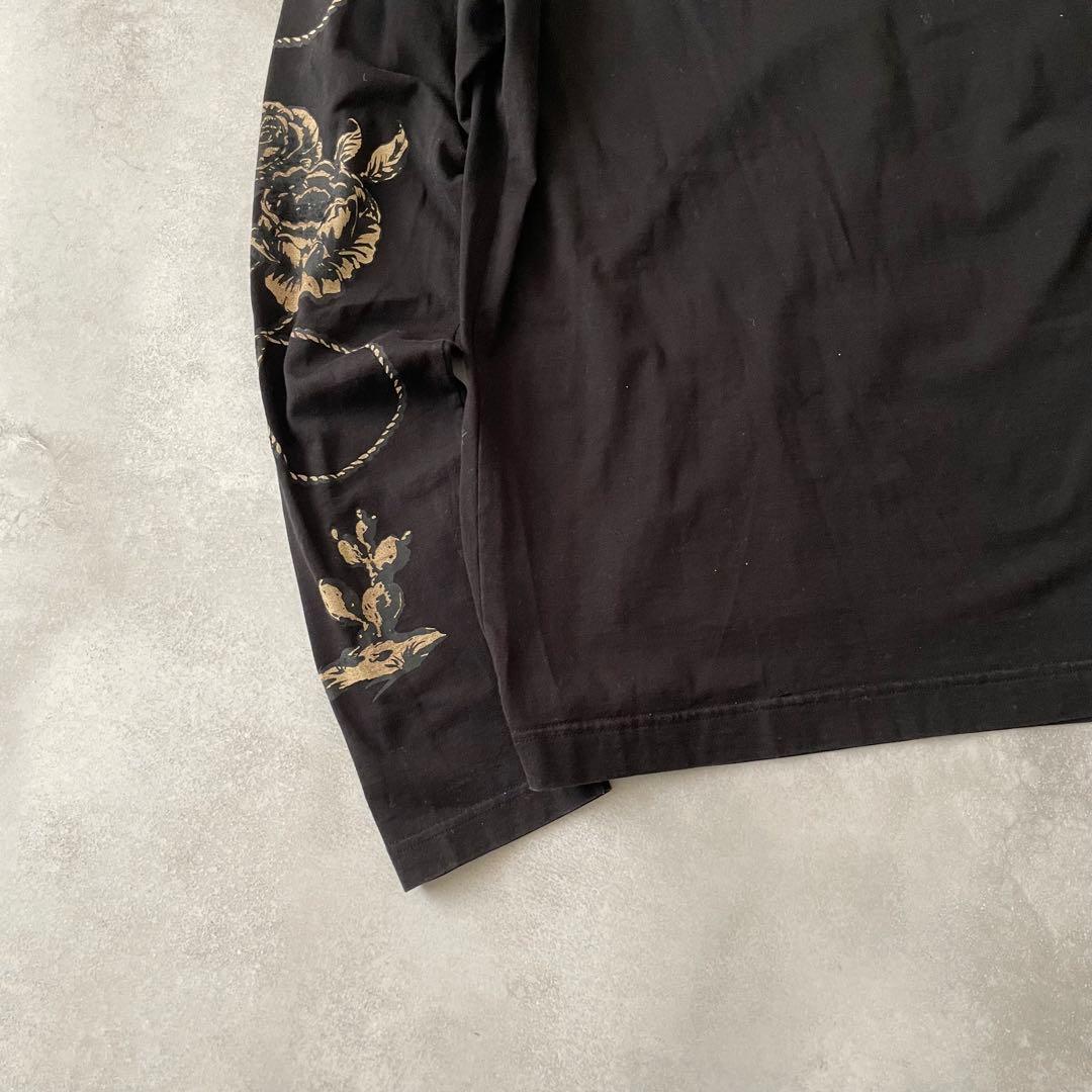 Dolce&Gabbana ドルガバ ロンT 天使 ブラック 花柄 44