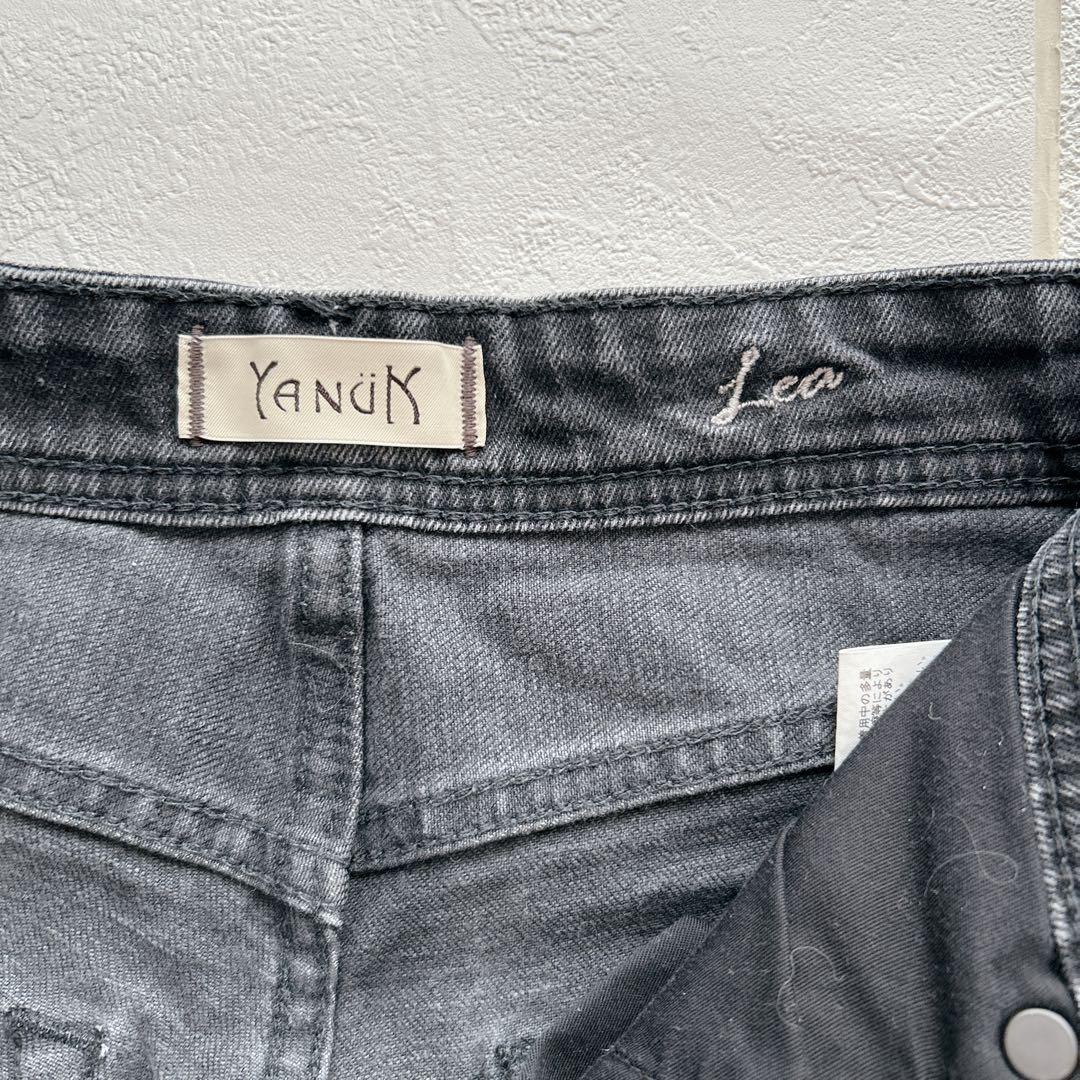 美品✨Yanuk ヤヌーク ブラック ストレートデニム LEA ハイウエスト