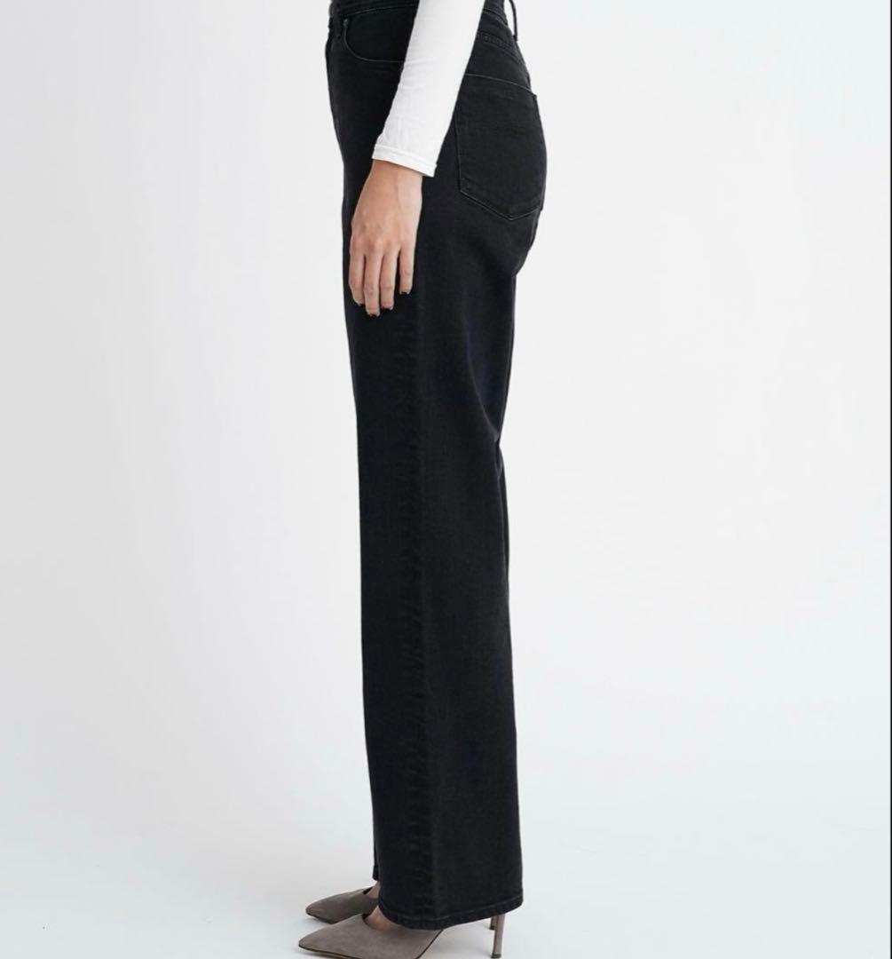 美品✨Yanuk ヤヌーク ブラック ストレートデニム LEA ハイウエスト