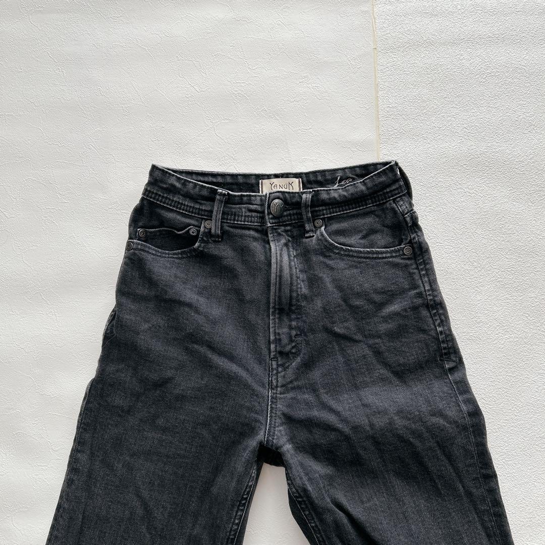 美品✨Yanuk ヤヌーク ブラック ストレートデニム LEA ハイウエスト