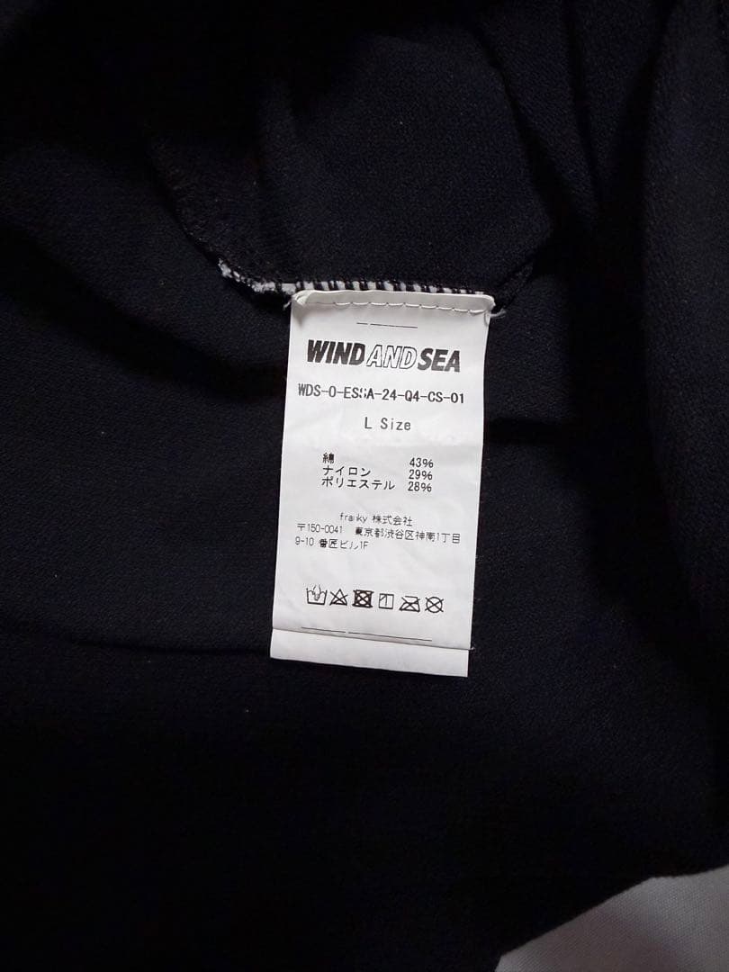 WIND AND SEA CORDURA Tシャツ　ブラック　Lサイズ