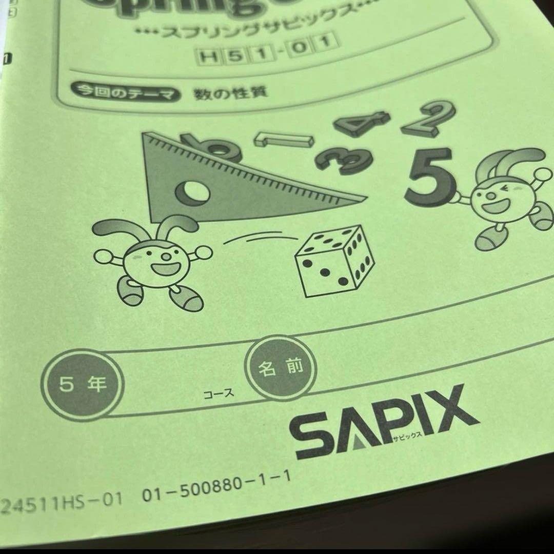 ㉔AＢ　SAPIX サピックス　希少上位クラス　季節講習込み　一年分フルセット